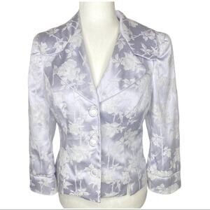 Vintage bebe Lilac White Floral Jacket Blazer Size 8